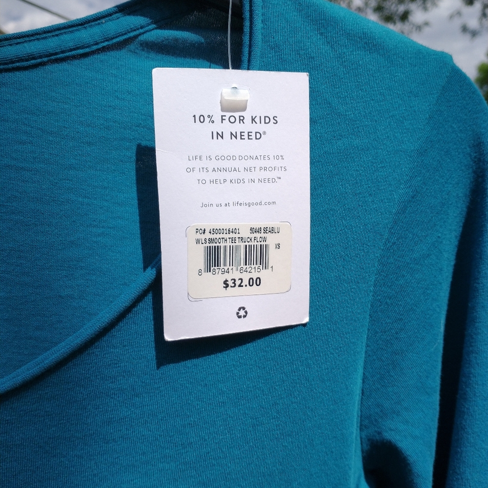 *sold* Life is Good long sleeve tee sunset blue XS - Picture 3 of 6